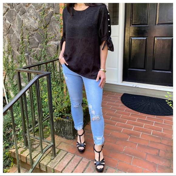 #27 Light denim stretch Distressed Skinny Jeans - Picture 5 of 9